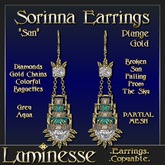 Luminesse Sorinna Plunge Gold Earrings PMESH-Wear To Unpack