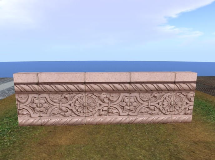 Super Hot Ornamental Stone Railing with full perm Texture 6253