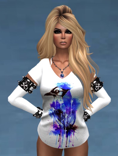 jay Ladies Mesh Vneck Tee