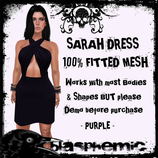 BLASPHEMIC - SARAH DRESS - PURPLE (boxed)