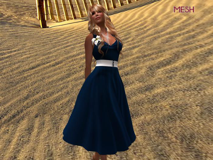 SP~"Retro" Halter Dress Aqua - Rez Me