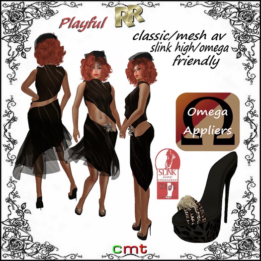 Playful in black/taupe