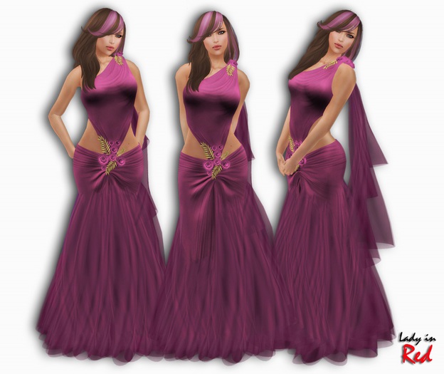 Lady in Red - Elena (lilac) - One shoulder Prom Dress