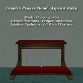 Couple's Prayer Stand Aspen & Ruby Leather