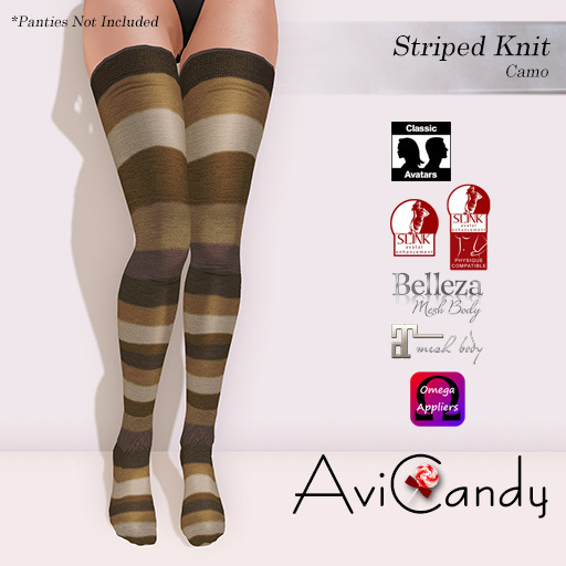 AVICANDY Striped Knit - Brown
