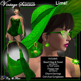C&F Vintage Summer Accessories - Lime