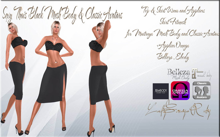 LSR - Sexy Thais Black Mesh Body & Classic Avatars