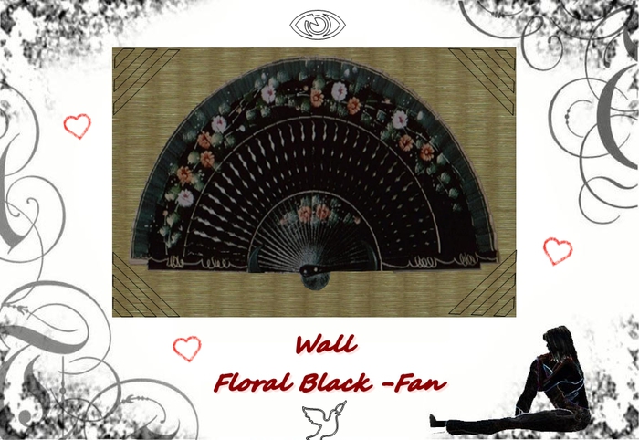 *Floral Black-Fan*