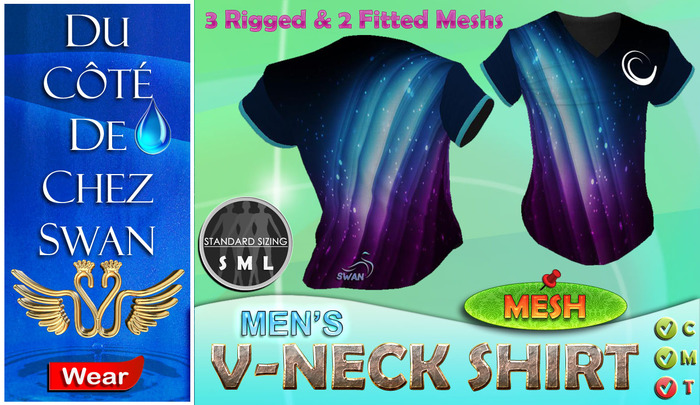 Mens V-Neck Shirt - Rays