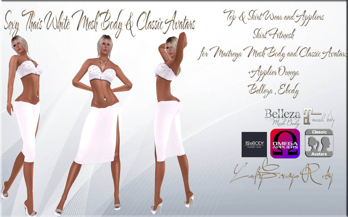 LSR - Sexy Thais White Mesh Body & Classic Avatars