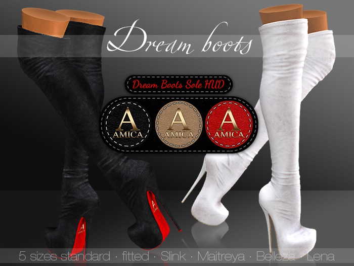 White Dream Overknee Boots by AMICA