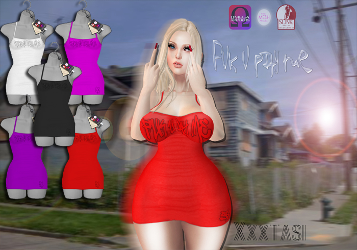 Xxxtasi Fu Pay me Dress fuchsia