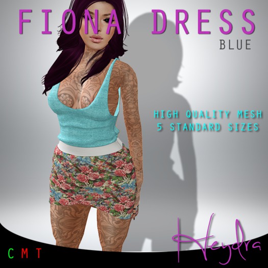 HEYDRA Fiona Dress Blue