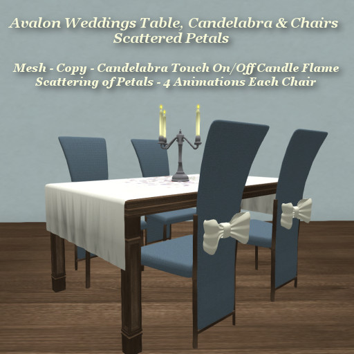 Avalon Wedding Table Square Scattered  & Silver