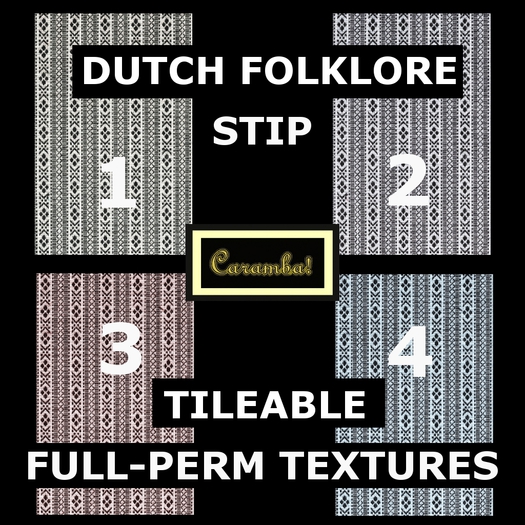 Dutch folklore fabrics - pack Stip