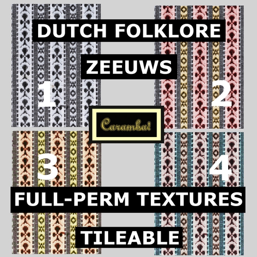 Dutch folklore fabrics - pack Zeeuws