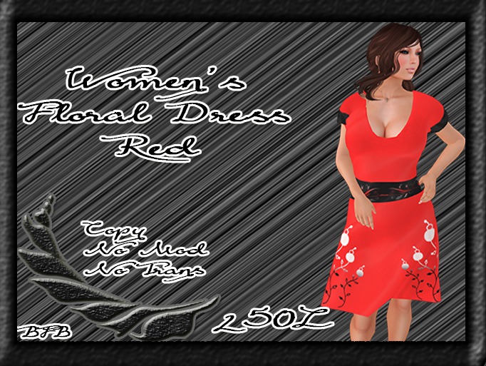 #BFB# Red Floral Shift Dress