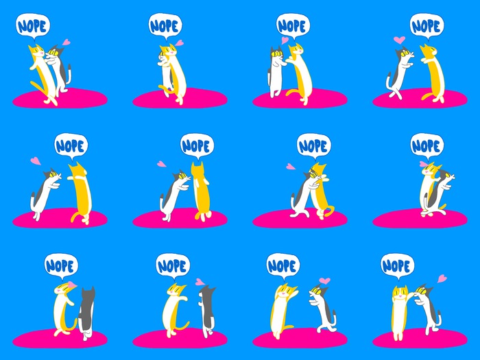 Animated Texture Fun Cat Nope