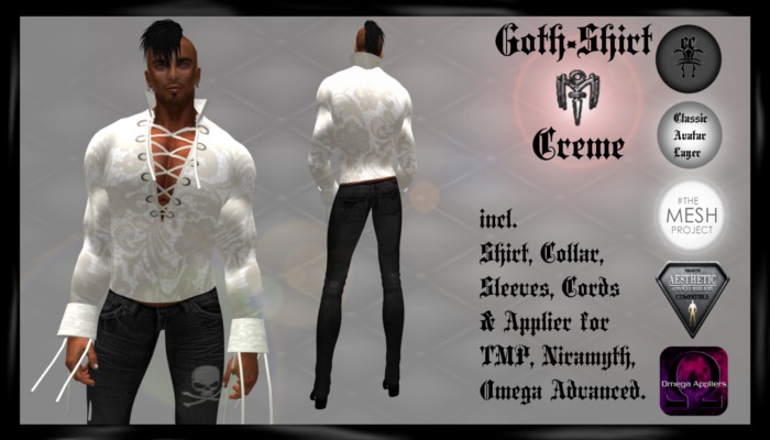 #CC# Goth Shirt Creme