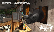 RHINO HEAD - SAFARI - TROPHY - AFRICA