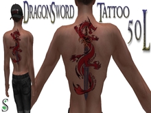 DragonSword Back Tattoo