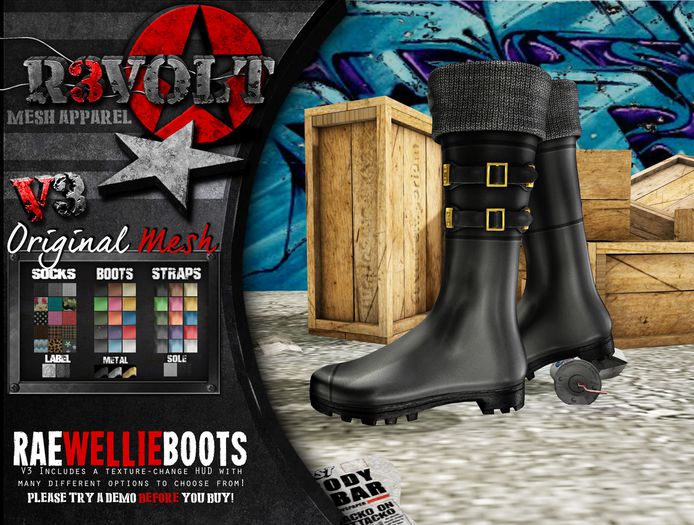 [R3] - Rae Wellie Boots [V3]