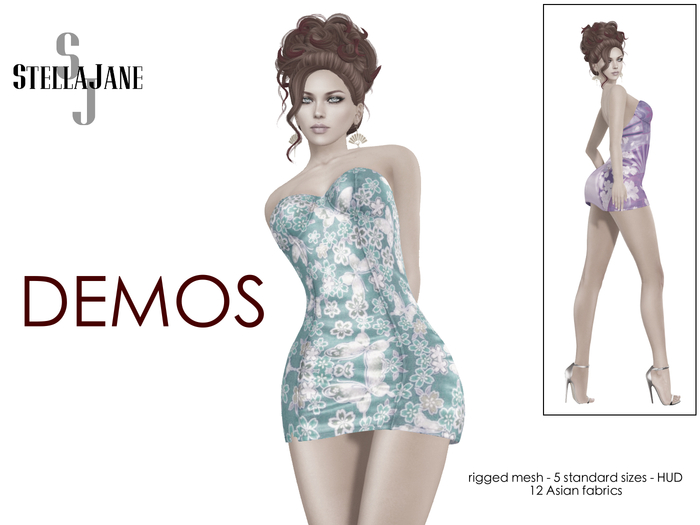 StellaJane Sensuous Mini Dress - East Asian Silk (DEMOS)