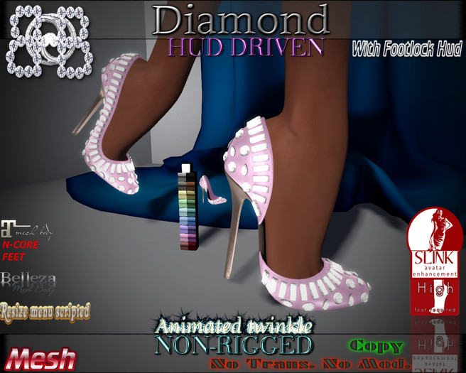 !!BHB!! DIAMOND TWINKLE HEELS WITH HUD (ADD)