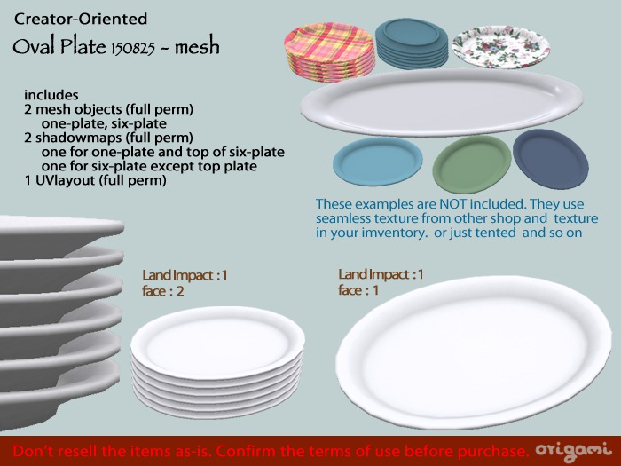 origami~* Oval Plate 150825 - Mesh
