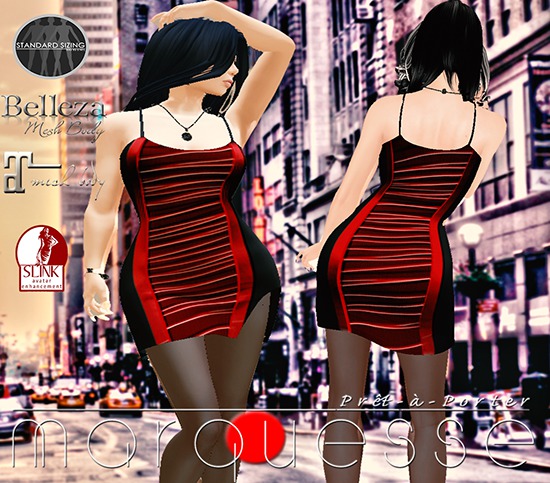 [Marquesse] Divergent Dress Black