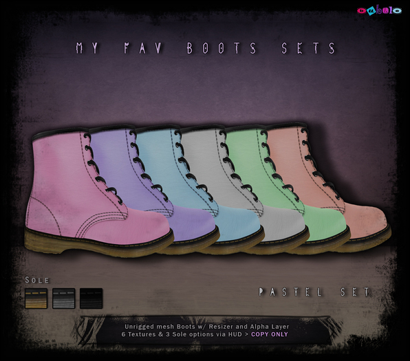 [ bubble ] My Fav Boots  -Pastel Set