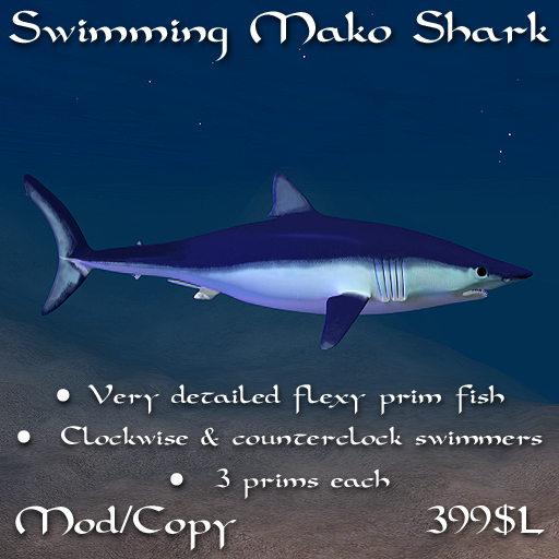 Swimming Mako Shark