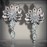 Laughter & Resurrection Wht Earrings by Chop Zuey Couture Jewellery
