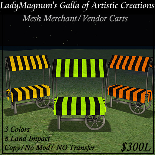 LadyM's Mesh Merchant Vendor Carts - Set No 4
