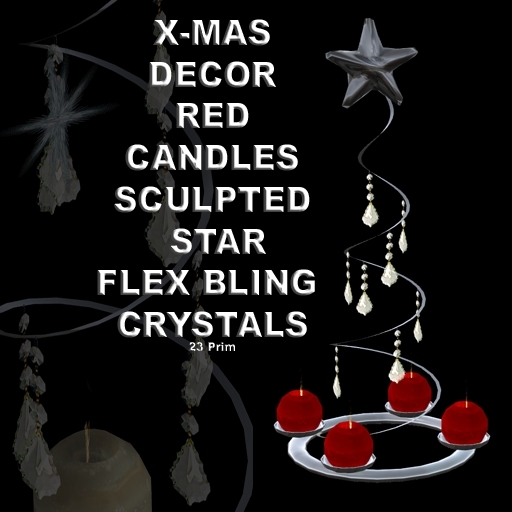 * GuTi X-Mas Decor red Candles and 1 Star