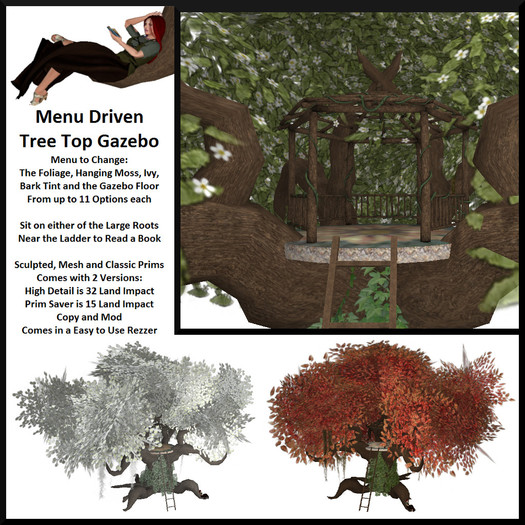 Menu Driven Tree Top Gazebo with Options for All Seasons!