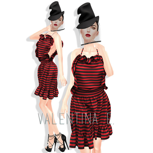 Valentina E. Blaze Ruffled Dress