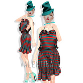Valentina E. Blaze Ruffled Dress