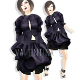 :V.e. Peasant Layered Skirt Violet