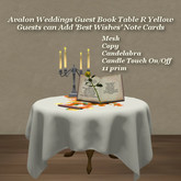 Avalon Weddings Guest Book Table Round Lemon