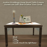 Avalon Weddings Guest Book Table Lemon