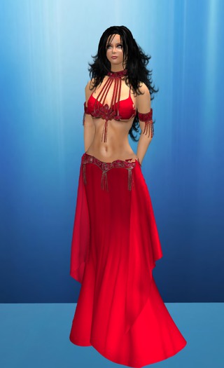 W Z Belly dancer costume Pinky red