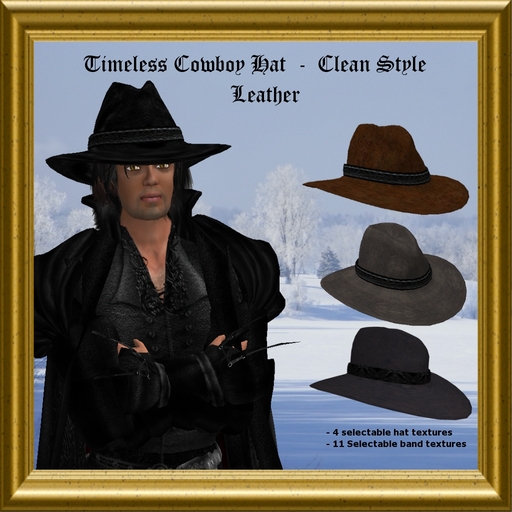 Timeless Cowboy Hat Clean Style - Leather - Tip Hat Animation