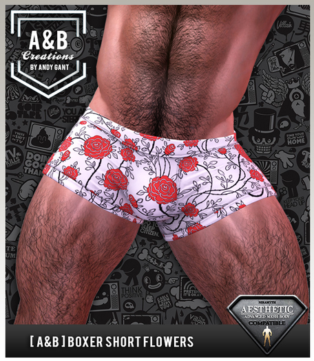 [ A&B ] Boxer Short Flowers (NIRAMYTH) - AESTHETIC 