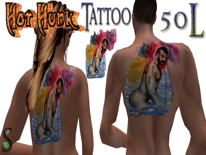 Hot Hunk Back Tattoo