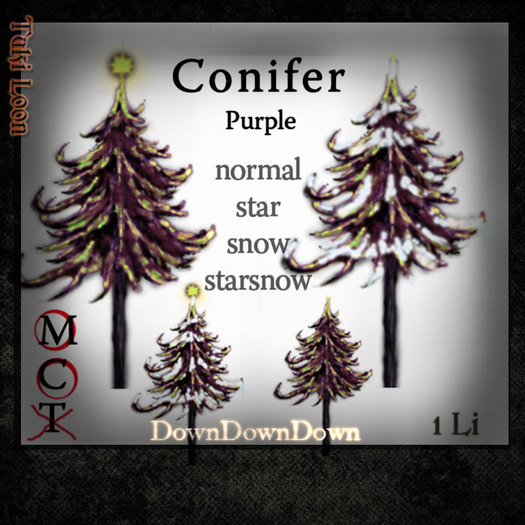 Conifer (purple).