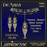 Luminesse DeAnza Daku Gold Necklace Set PMESH-Wear To Unpack