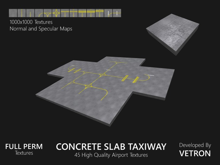 [Vetron] Concrete Slab Taxiway