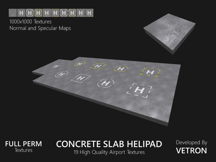 [Vetron] Concrete Slab Helipad