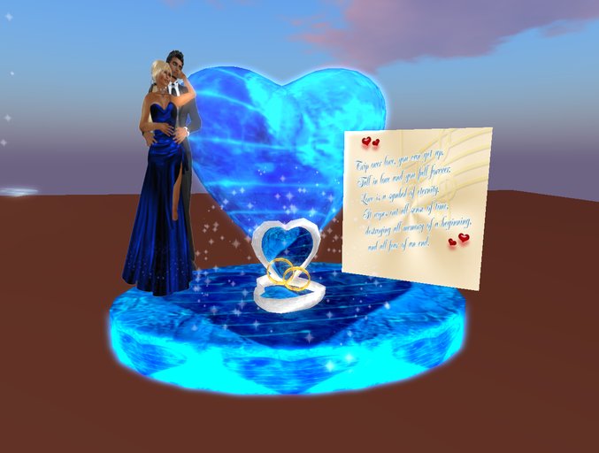 Wedding Invitation Eternal Passion Blue ( touch it )